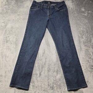 Rock & Republic Straight Leg Denim Jeans Mens 34x32 Dark Wash Logo 5 Pocket